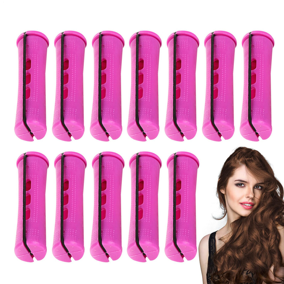 Purple Heatless Hair Curlers For Women Overnight No Heat Curling Rods Set With Rubber Bands