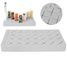Großer Silikon Lippenstift- und Make-up-Organizer, 36 Fächer, Grau