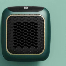 (Green EU) Portable Heater, 800W Ceramic Plug in Heater, Space Electric Fan Heater with Remote Control, 12H Timer, LED Display, 2 Heat Setting