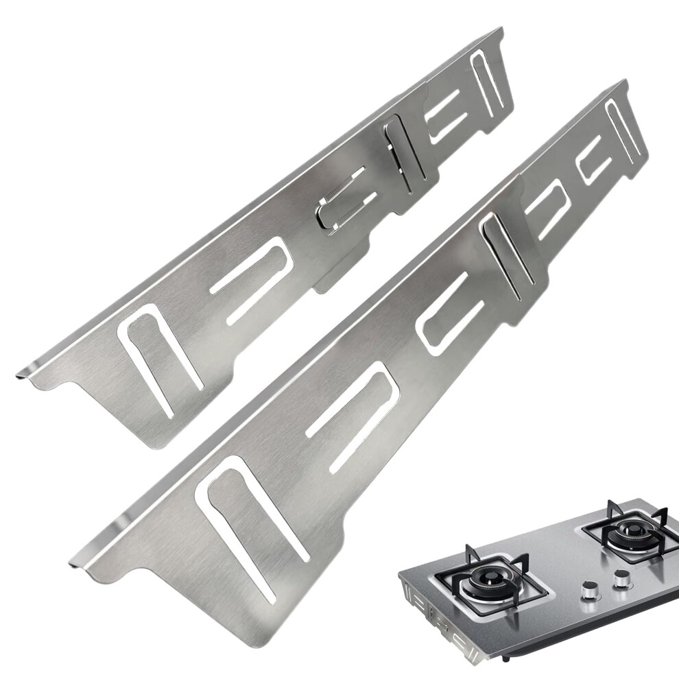 Stove Crevice Covers Stainless Steel Retractable Oven Counter Guard Silver For Home Dorm Apartment Countertops 9187378524756
