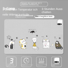 (Digital anzeige Fünf-Gang-Timing 80*33, Schach bär) Wasserdichtes Desktop-Heizkissen