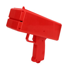 Pistola a getto di soldi rossi giocattolo a spruzzo portatile per bambini sopra i 3 anni