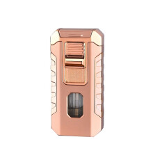 Windproof Butane Lighter Jet 3Flames Visible For Kitchen And BBQ Gift Gold Butane Not Included