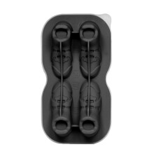 (Black) Convenient Ice Molds for Chill Beverages 4 Grids Shoe Shaped Ice Maker Silicones Ice Cube Tray Molds Party Supplies  Pink