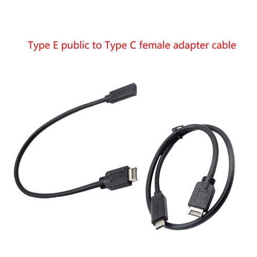 Flexible Type E Male USB3.1 Front Panel Header to USB C Type C Extension Cable Secure Connection&Compatibility 30cm/50cm Multicolor 1
