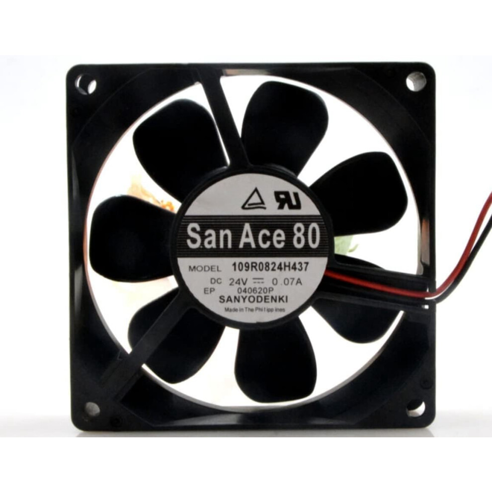80Mm Dc 24V Cooling Fan Airflow Low Noise Energy Saving 2Wire 80X80x25mm 9382693469540