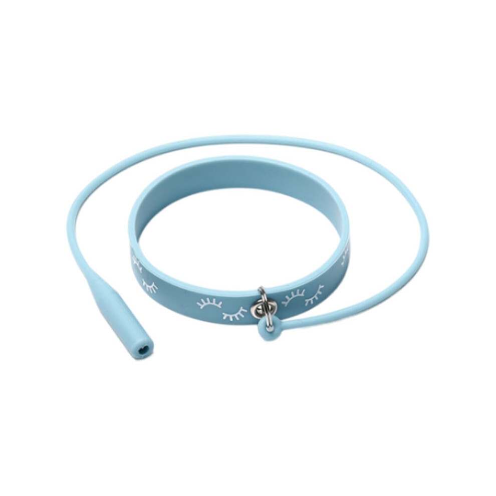 Blue Eyelash Extension Tweezers Protector With Silicone Holder Bracelet For Lash Tools