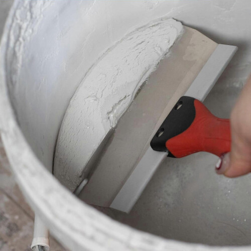 Industrial Grade 6.5 Inch Wide Curved Scooper Rust Resistant Design for Plastering Spackle Epoxy Multipurpose Projects Multicolor 1
