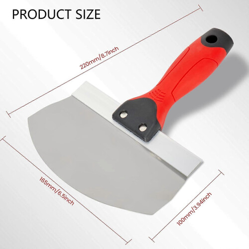 Industrial Grade 6.5 Inch Wide Curved Scooper Rust Resistant Design for Plastering Spackle Epoxy Multipurpose Projects Multicolor 2