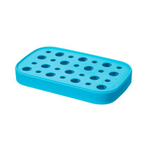 (Blue) Cool Beverage Ice Mold Tray Easy to Use and Clean Ice Cube Tray Silicones Circle Shaped Ice Molds DIY Kitchen Utensils  Orange