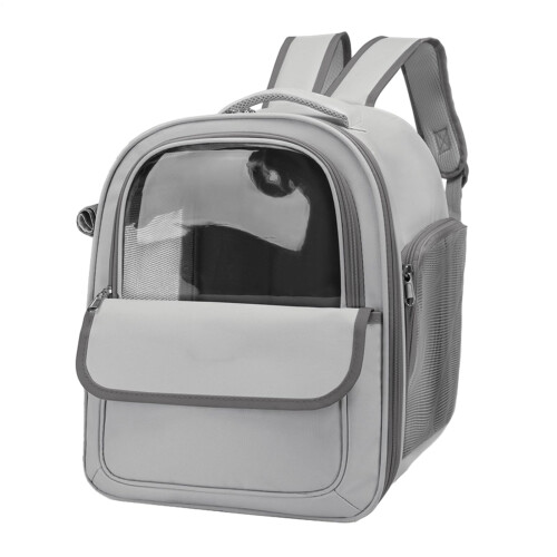 Cat Backpack Carrier with Breathable Mesh, Spacious Interior for Small Dogs and Cats, Grey