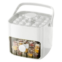Countertop Portable Ice Maker with Press Lid, Large Capacity Ice Tray and Storage Bin for Parties