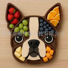 (7.9in, D) Dog Face Charcuterie Board - Wooden Pet-Themed Cheese & Meat Platter for Parties, Birthday Gifts, Dog Lovers (Food Safe Coating)