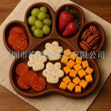 (11in, B) Dog Face Charcuterie Board - Wooden Pet-Themed Cheese & Meat Platter for Parties, Birthday Gifts, Dog Lovers (Food Safe Coating)