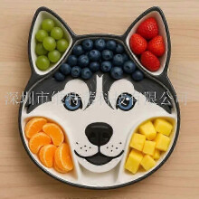(7.9in, C) Dog Face Charcuterie Board - Wooden Pet-Themed Cheese & Meat Platter for Parties, Birthday Gifts, Dog Lovers (Food Safe Coating)
