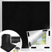 (118in X 57in) Portable Blackout Curtains No Drill Window Cover - 100% Blackout Travel Blinds with Nano Tape for Nursery, Travel, Home & Car