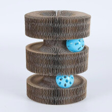 (Color2) 2025 New Kitty Curls Cat Scratcher - Reversible Infinity Toy for Cats, Brown, 3 Styles (Car/Bridge/Fish), Durable Corrugated Paper