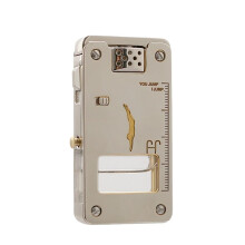 OldFashioned Kerosene Lighter With Clear Fuel Tank Windproof Flame Safety Lock OneTouch Ignition IndoorOutdoor Gray2
