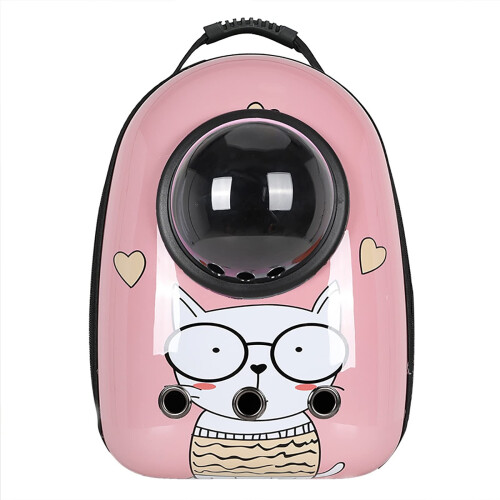 Cat Backpack Carrier with Space Capsule Design for Travel Hiking, Ventilated Hard Shell for Pets
