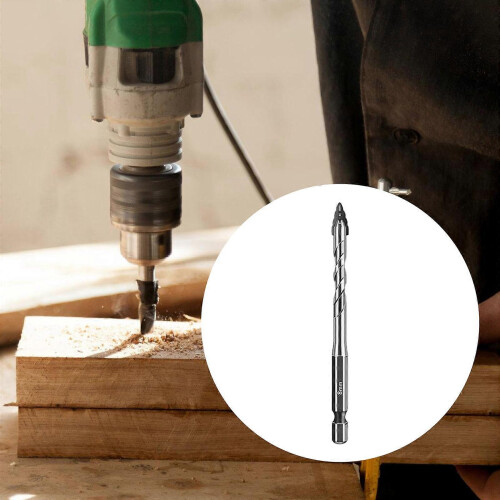 (4 in 1) 6/8/10/12mm Tile Bit Spades Drill Bit Set High Hardness Eccentric Drill Crooked Tip Eccentric Drill Bit Tilted Eccentric Multicolor 2