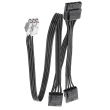 (X3 straight head) 6Pin to 4Pin Molex 4Pin D Type X3 X4 GPU PCIe Power Cable For LEADEX G650 Power Supplyy Multicolor