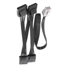 (X4 straight head) 6Pin to 4Pin Molex 4Pin D Type X3 X4 GPU PCIe Power Cable For LEADEX G650 Power Supplyy Multicolor