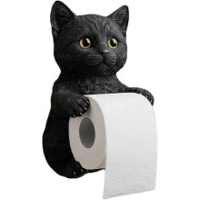 (F) Cat Paper Holder, Funny 3D Cats Paper Towel Holder, Cute Decorative Toilet Paper Holder Wall Mount for Bathroom Kitchen, Unique Cats Lover Gifts