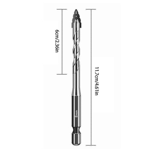 (12mm) 6/8/10/12mm Tile Bit Spades Drill Bit Set High Hardness Eccentric Drill Crooked Tip Eccentric Drill Bit Tilted Eccentric Multicolor 2