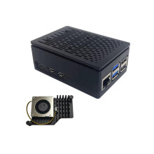(With black radiator) Heatsink Cooling Fan Case for RPI 5 Board Protector Enclosure Box Optional Heatsink Multicolor