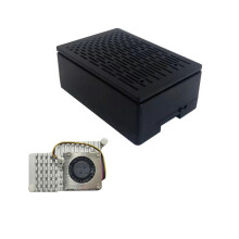 (With silver radiator) Heatsink Cooling Fan Case for RPI 5 Board Protector Enclosure Box Optional Heatsink Multicolor