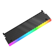 (Black) AluminumAlloy Heatsink with 5V 3Pin ARGB Lighting Cooling Pad Radiator Desktop Computer Case Chassis Cooling Pad  Silver