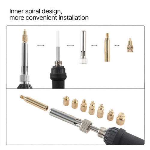 (US) Heat Insert Nut Iron Tip M 2-8 Internal Thread Head Embedded Kit for 3D Printers Soldering Iron Multicolor 1