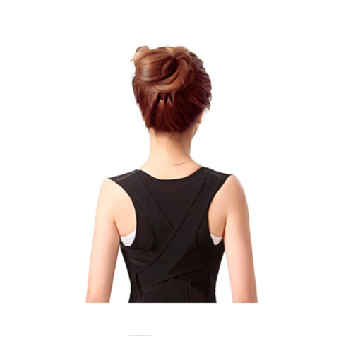 Posture Corrector Soft Fit U Elastic Fabric Double Y Lead Black Size M Ref: 8172