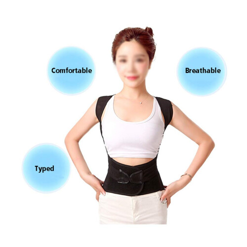 Posture Corrector Soft Fit U Elastic Fabric Double Y Lead Black Size M Ref: 8172 2
