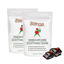 (2 Packs) Vascular care soothing soak pack soothes and repairs veins, dredges meridians