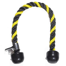 (90cm, Yellow Double Head) Triceps Rope Pull Down Multifunctional Gym Fitness Equipment for Workout