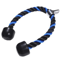 (90cm, Blue Double Head) Triceps Rope Pull Down Multifunctional Gym Fitness Equipment for Workout