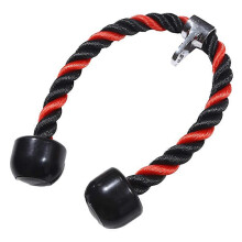 (70cm, Red Double Head) Triceps Rope Pull Down Multifunctional Gym Fitness Equipment for Workout