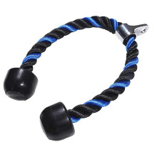 (70cm, Blue Double Head) Triceps Rope Pull Down Multifunctional Gym Fitness Equipment for Workout