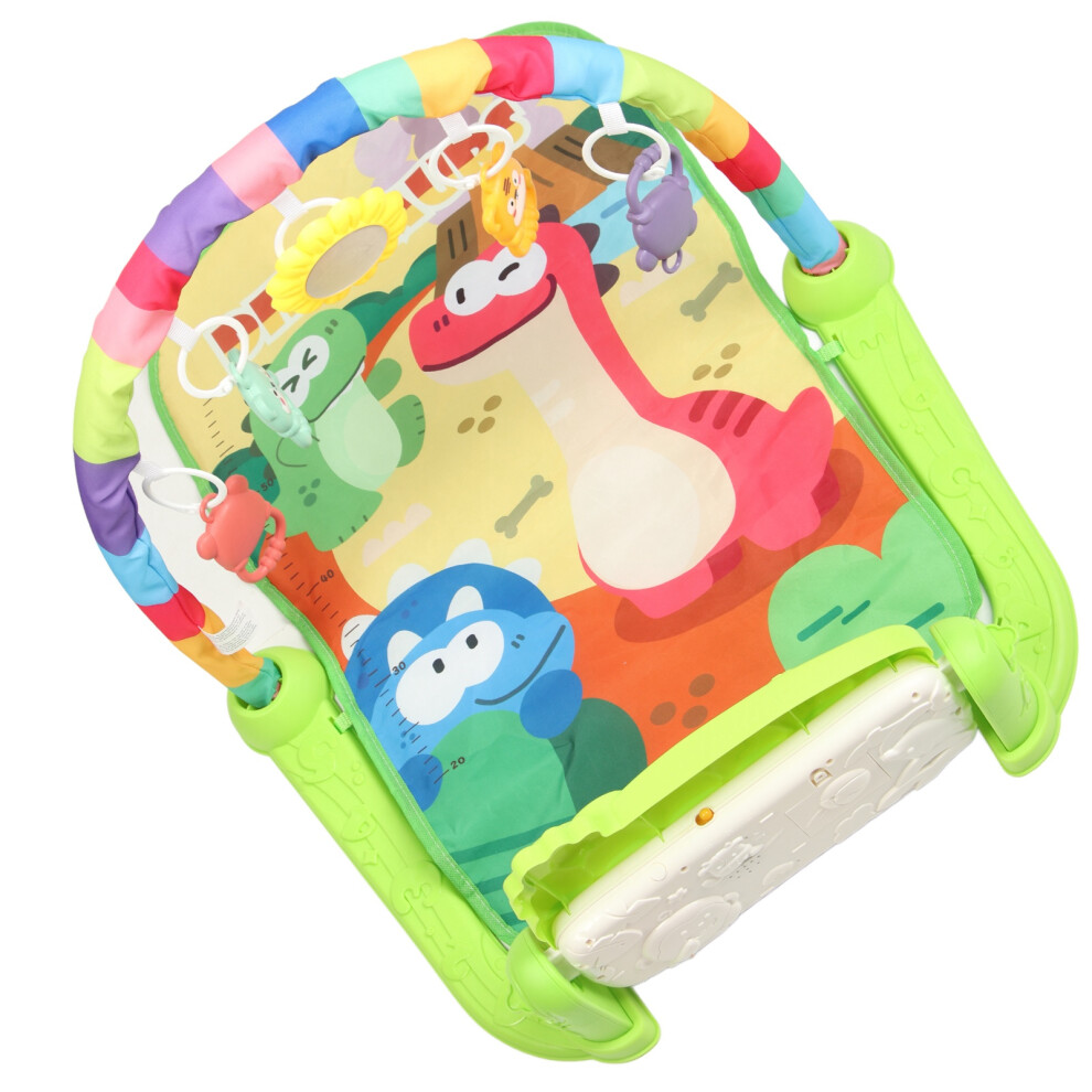 Baby Kick Piano Mat 0-18 Months Dinosaur Pattern Musical Crawl Play Mat Green