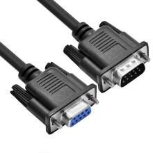 (0.5 meters) DB9Pin Serial Cable RS232 Connection Cord Fast Data Transfer Computer Programming Cable Multicolor