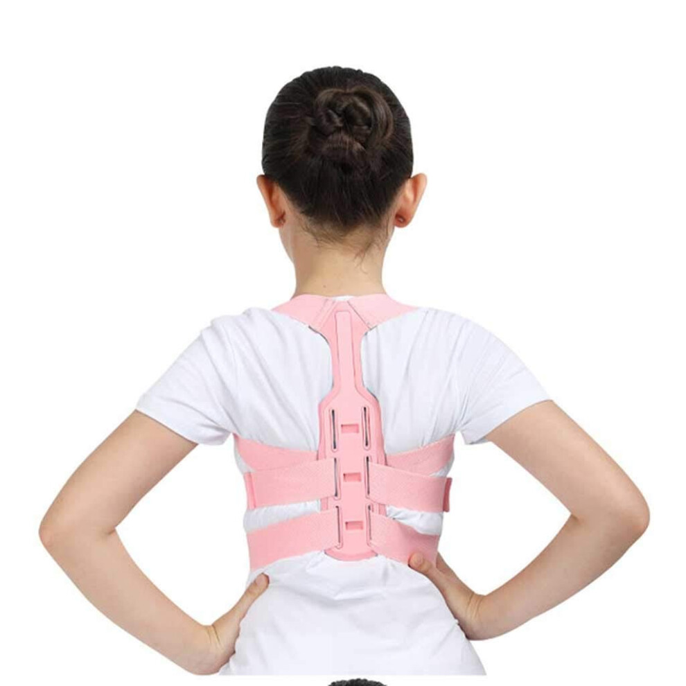 Pink Shoulder Back Brace Adjustable Posture Corrector Spine And Lumbar Support For Kids Orthopedic Corset