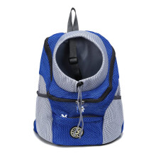 Dog Carrier Sling Backpack for Small Dogs with Breathable Cotton and Adjustable Straps, Blue 36x45x21cm