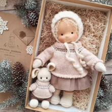 (Style 12)Waldorf Doll, Knitted Doll Plush Doll, Waldorf Doll, Girls