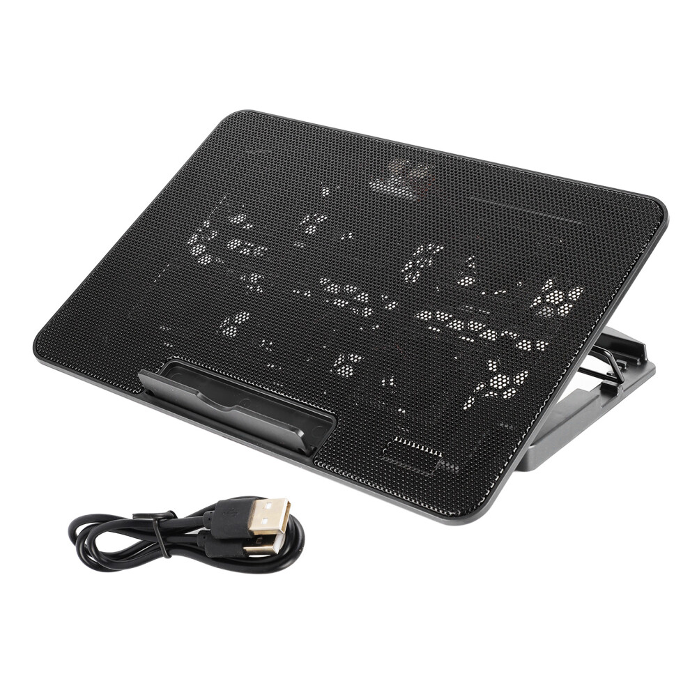 Ultra Quiet Laptop Cooler With Led Fans For Up To 15.6 Inch Slim Cooling Pad Adjustable Tilt Ergonomic Comfort Airflow Technology Heat Dissipation Red 9147006779842