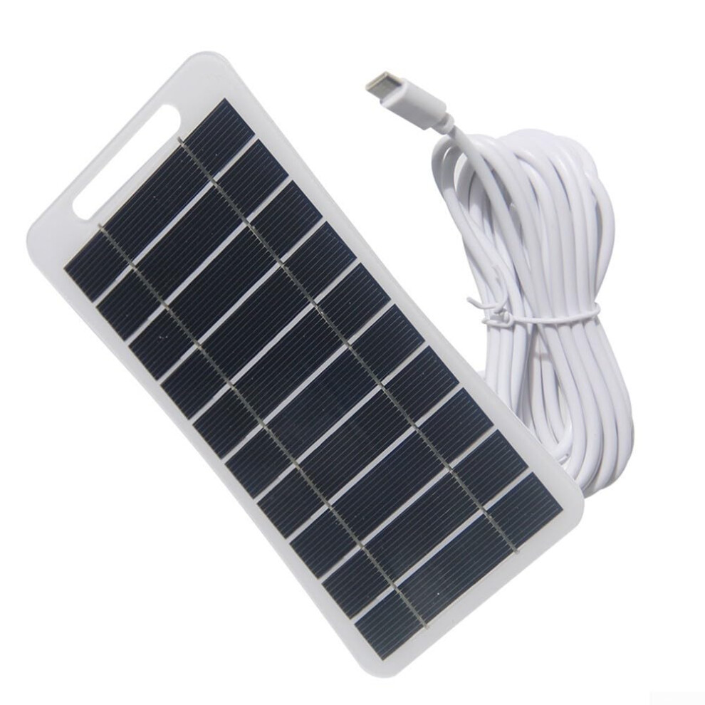 5W 5V Solar Charging Panel Usbc For Outdoor Camera Ip65 Waterproof Foldable Charger Camping Hiking 300Cm Cable 9347817742169