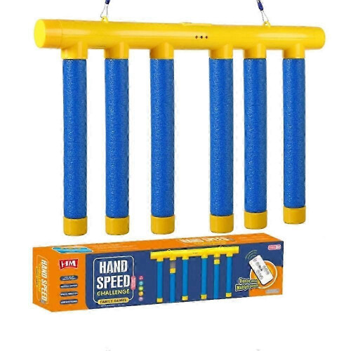 (Yellow) Reflex Challenge Game, Falling Sticks Game, Hand Eye Coordination Training
