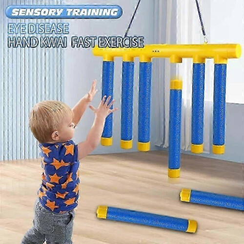 (Yellow) Reflex Challenge Game, Falling Sticks Game, Hand Eye Coordination Training 1