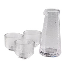 Japanese Sake Set with Heat Retention Pot and Cups for Hot and Cold Drinks, Elegant Japanese Style