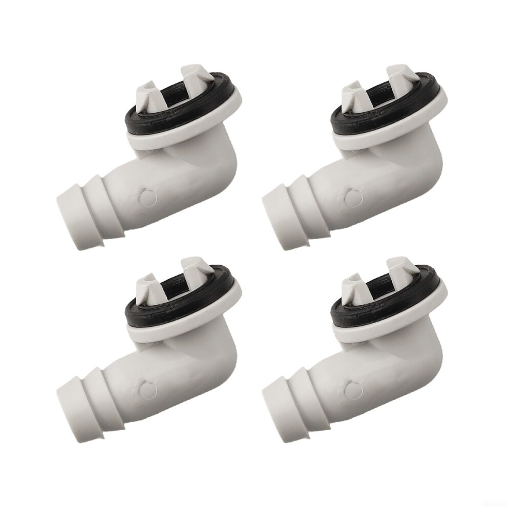 Leakproof Ac Drain Hose Connector Elbow Fitting With Rubber Oring For Wall Air Conditioners, 4Pcs 9347817742602